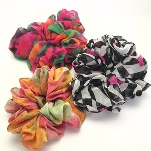 Scrunchies - Set of 3 Fluffy Ones NWOT (set 1)